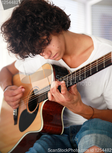 Image of Teenage Musician Closeup