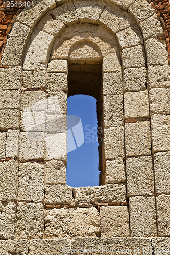 Image of Window of ancient Temple ruins of Rhodes 