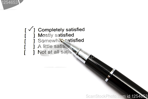 Image of Pen and questionnaire