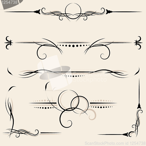 Image of vector set: design elements and page decoration