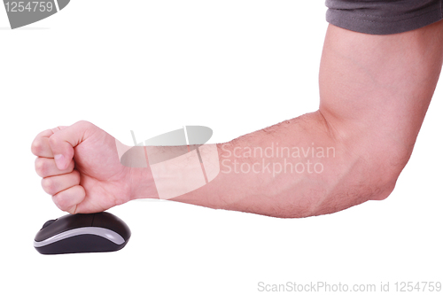 Image of Angry Fist Hitting Mouse 