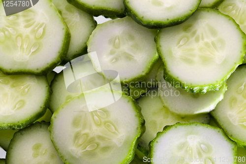 Image of cut cucumbers