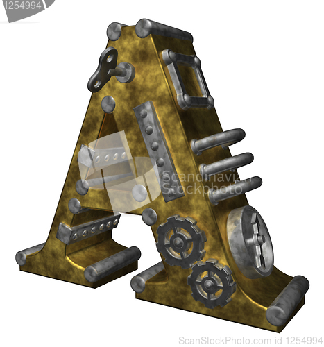 Image of steampunk letter a