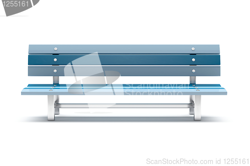 Image of Blue bench