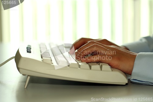 Image of Typing on a keyboard
