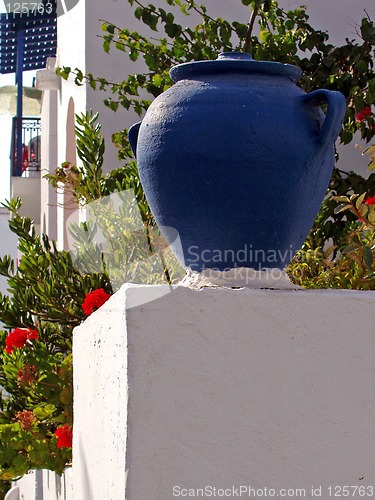 Image of Greek vase and flowers