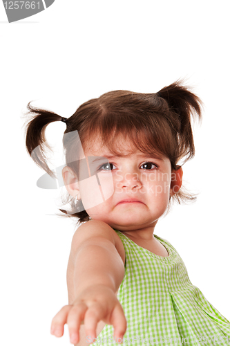 Image of Sad face of little girl
