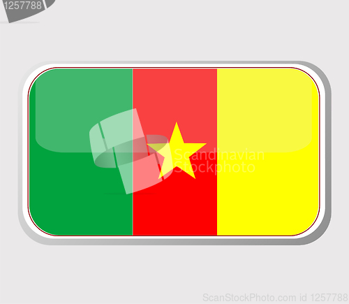 Image of Flag of cameroon in the form. vector