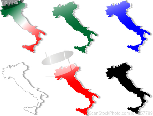 Image of form of Italy stickers set