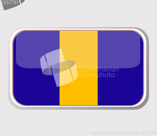 Image of Flag of barbados in the form. vector