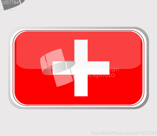 Image of Flag of switzerland in the form. vector