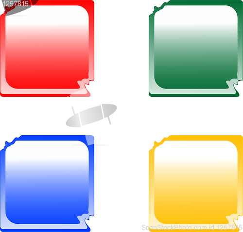 Image of deformed web button set