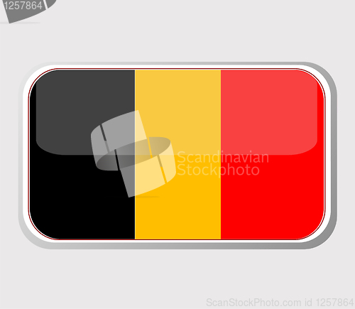 Image of Flag of belgium in the form. vector