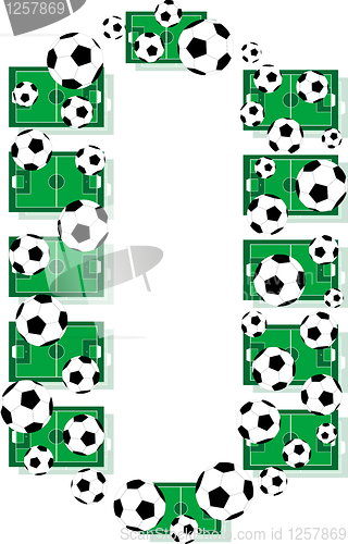 Image of Number 0 Zero from balls and soccer fields