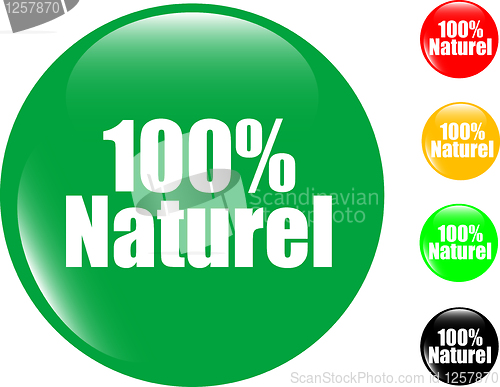 Image of 100% natural glass button icon