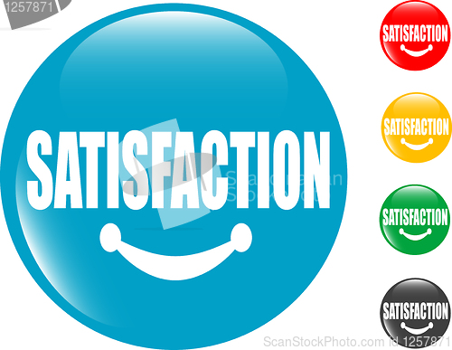 Image of square button Satisfaction sign