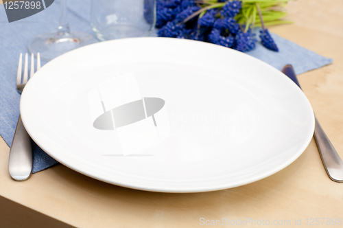 Image of Empty Plate in Restaurant