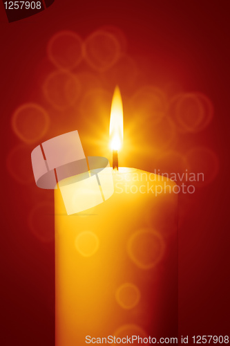 Image of red christmas candle