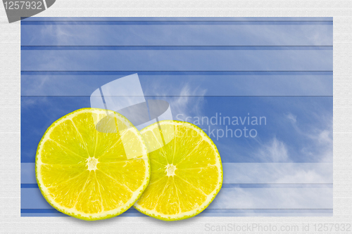 Image of Two slices of lemons.
