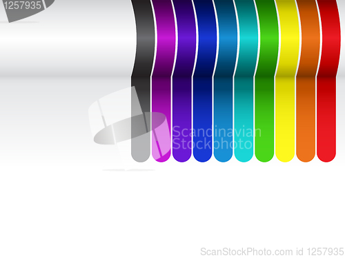 Image of Colorful Lines Background on White