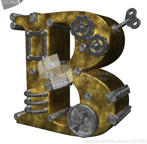 Image of steampunk letter b