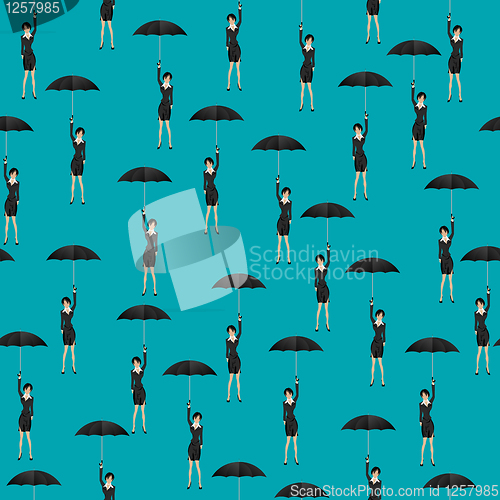 Image of Abstract business girl background