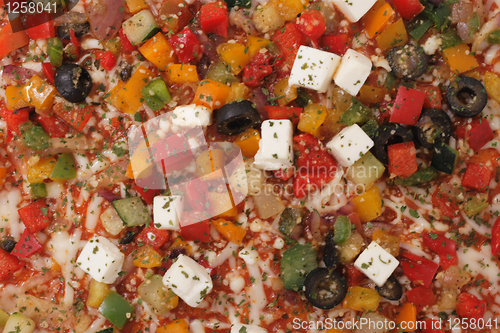 Image of vegetable pizza 