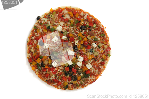 Image of vegetable pizza 