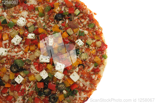 Image of vegetable pizza 