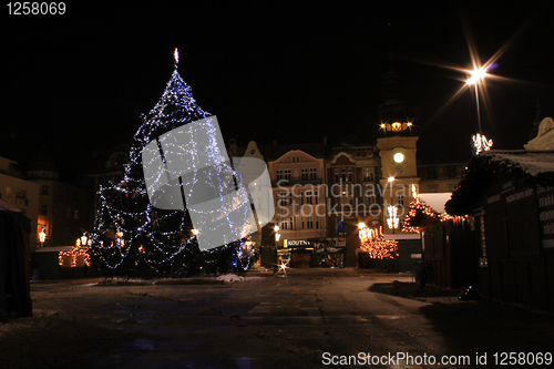 Image of ostrava and the christmas lights