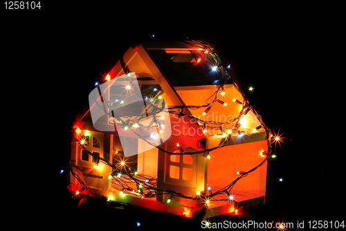 Image of house toy and christmas