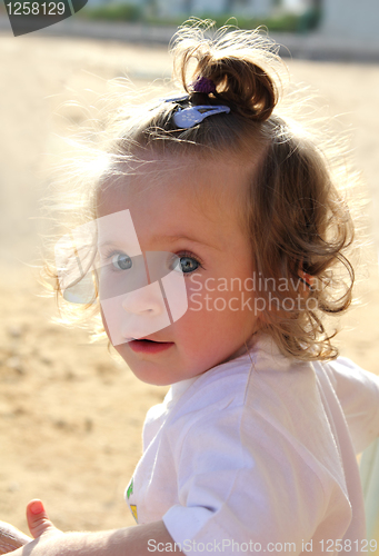 Image of cute little girl portrait