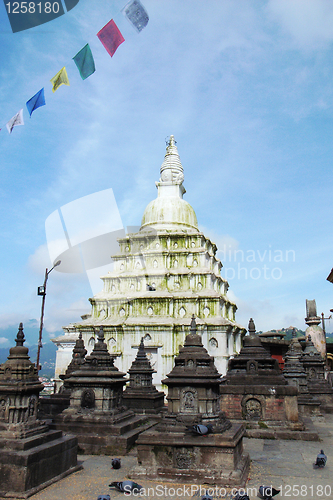 Image of Landmark of the famous monkey-temple in Nepal