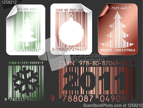 Image of Abstract Christmas shopping labels