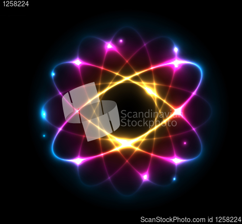 Image of Atom - vector illustration