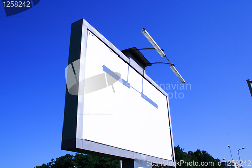 Image of Side foto of advertising billboard without commertial