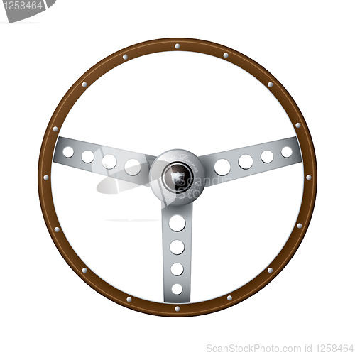 Image of Old fashioned steering wheel