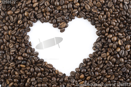 Image of Coffee beans heart