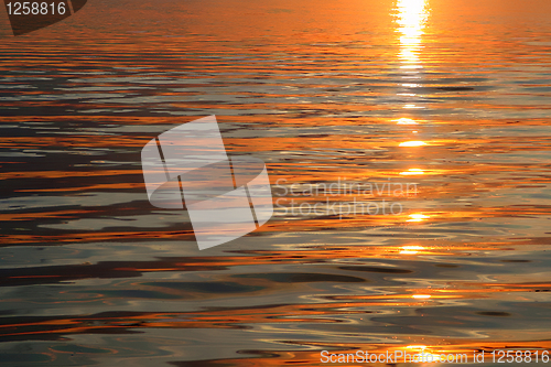 Image of sunset waves background