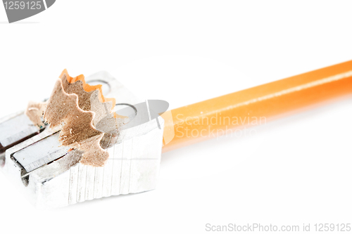 Image of Pencil and sharpener