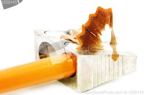 Image of Pencil and sharpener