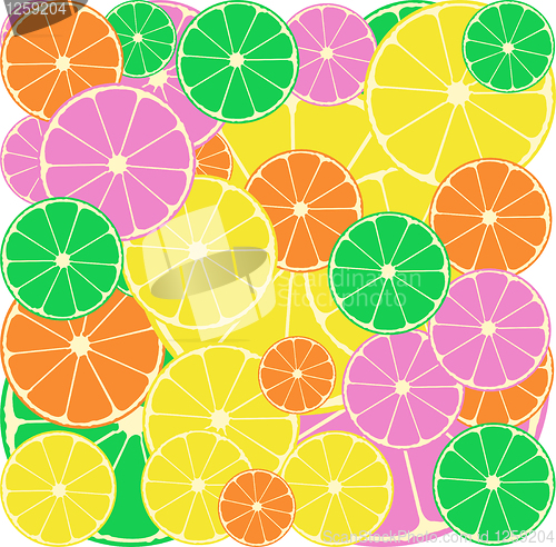 Image of Citrus segments seamless background