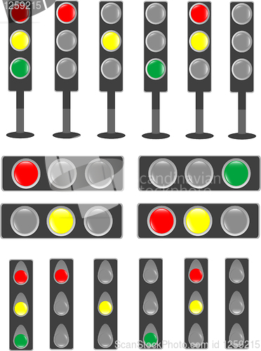 Image of Traffic light & status bar semaphore. vector