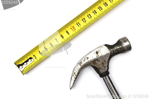 Image of Hammer and tape measure