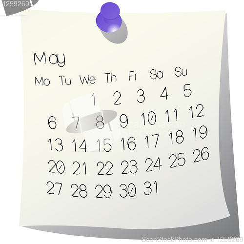 Image of 2013 May calendar