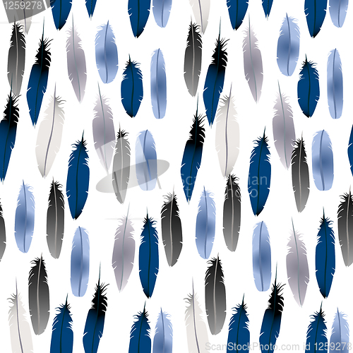 Image of Blue feathers background