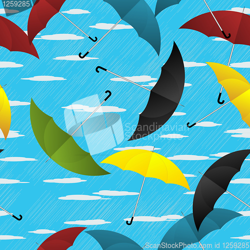 Image of Umbrellas repeating pattern