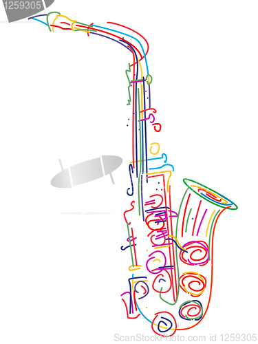 Image of Stylized saxophone