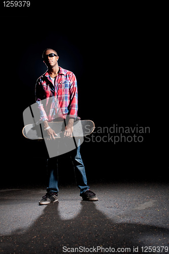 Image of Cool Skateboarder Dude Posing