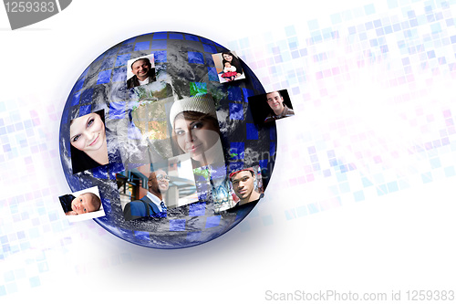 Image of Social Media People Global Networking Connections